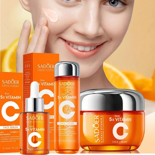 Coffret Vitamine C – Soin Visage Éclat (Sérum + Toner + Crème Hydratante)